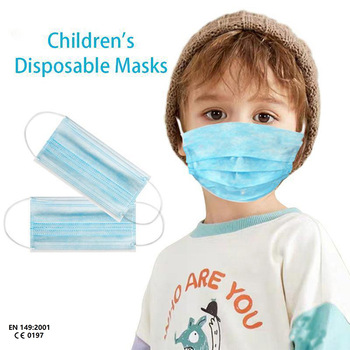 QIBU niños máscaras en Stock 3 Ply gancho desechables máscara niños cara máscara