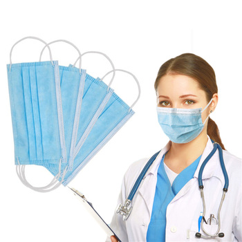 Disposable face mask non woven fabric blue masks medical surgical mask 3 ply mask mascarilla face masks