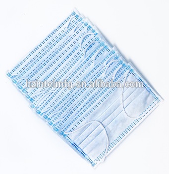 China JiangXi fábrica 3 ply gancho desechable cara máscara